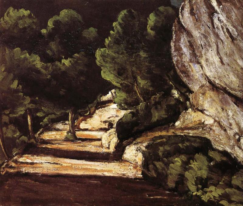 Paul Cezanne path through the woods oil painting image